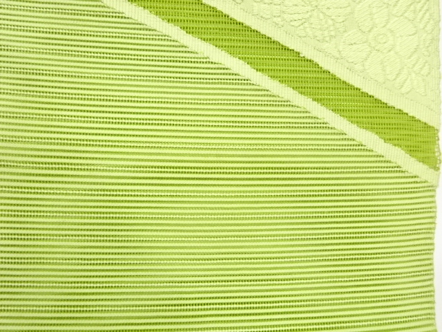  絽綴れ花葉模様織出し名古屋帯